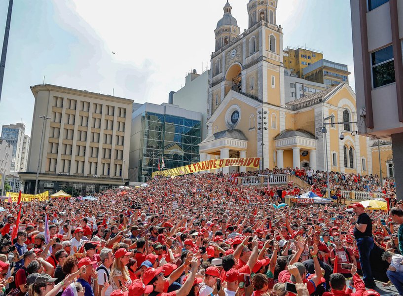 Lula em Floripa (Foto: Emir Sader) Lula em Floripa
