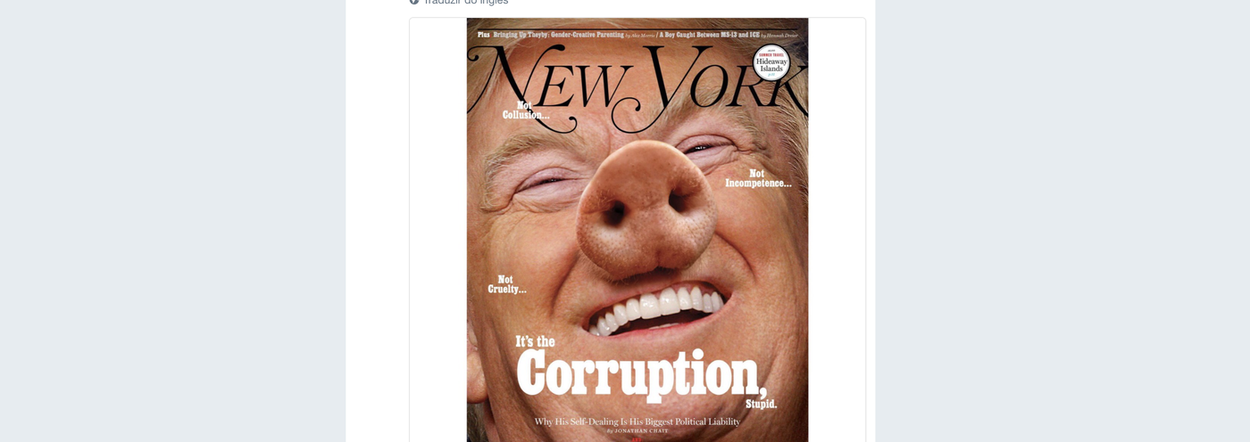 Trump porco (Foto: Leonardo Attuch) Trump porco