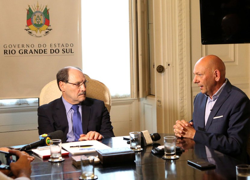 PORTO ALEGRE, RS, BRASIL 31.01.2018: O governador José Ivo Sartori recebeu, nesta quarta-feira (31), o presidente da rede varejista catarinense Havan, Luciano Hang. (Foto: Charles Nisz) PORTO ALEGRE, RS, BRASIL 31.01.2018: O governador José Ivo Sartori recebeu, nesta quarta-feira (31), o presidente da rede varejista catarinense Havan, Luciano Hang.