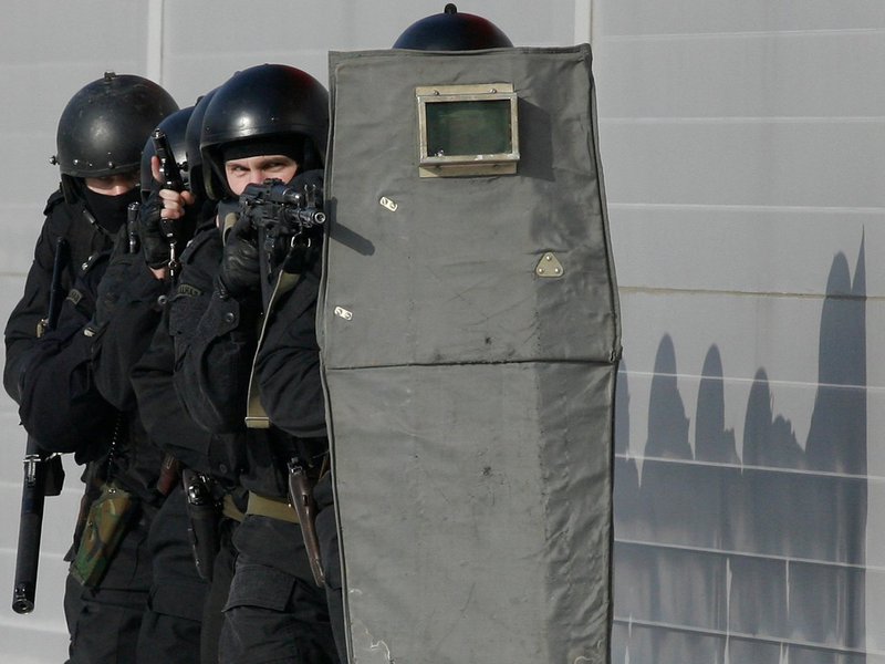 Tropa especia da Rússia, Spetnaz (Foto: Paulo Emílio) Tropa especia da Rússia, Spetnaz