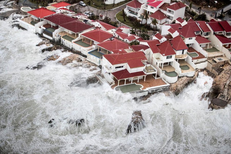 The aftermath of Hurricane Irma on Saint Martin island. Netherlands Ministry of Defense/via REUTERS, furacão Irma, Caribe (Foto: Paulo Emílio) The aftermath of Hurricane Irma on Saint Martin island. Netherlands Ministry of Defense/via REUTERS, furacão Irma, Caribe
