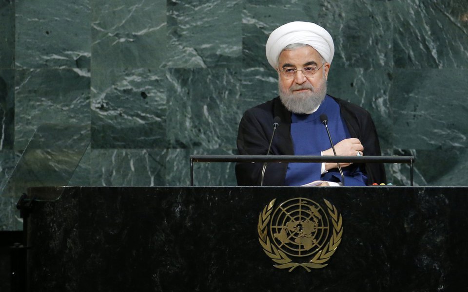 Presidente do Irã, Hassan Rouhani, discursa para a Assembleia-Geral da Organização das Nações Unidas 20/09/2017 REUTERS/Eduardo Munoz (Foto: Leonardo Attuch) Presidente do Irã, Hassan Rouhani, discursa para a Assembleia-Geral da Organização das Nações Unidas 20/09/2017 REUTERS/Eduardo Munoz