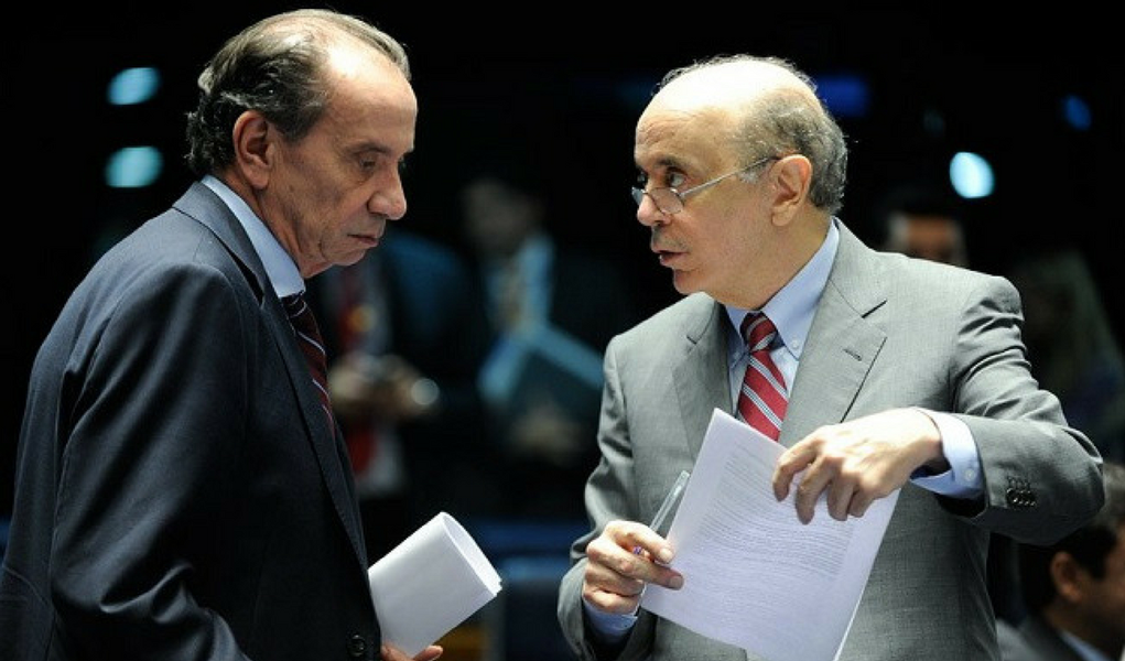 Aloysio Nunes e José Serra (Foto: Giuliana Miranda) Aloysio Nunes e José Serra