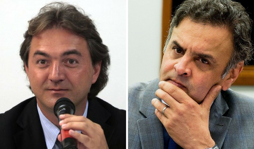 Joesley Batista e Aécio Neves (Foto: Leonardo Attuch) Joesley Batista e Aécio Neves