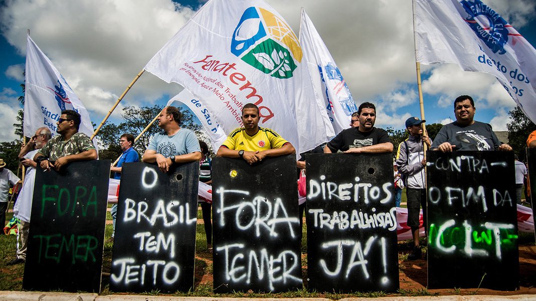 protesto reforma trabalhista (Foto: Giuliana Miranda) protesto reforma trabalhista