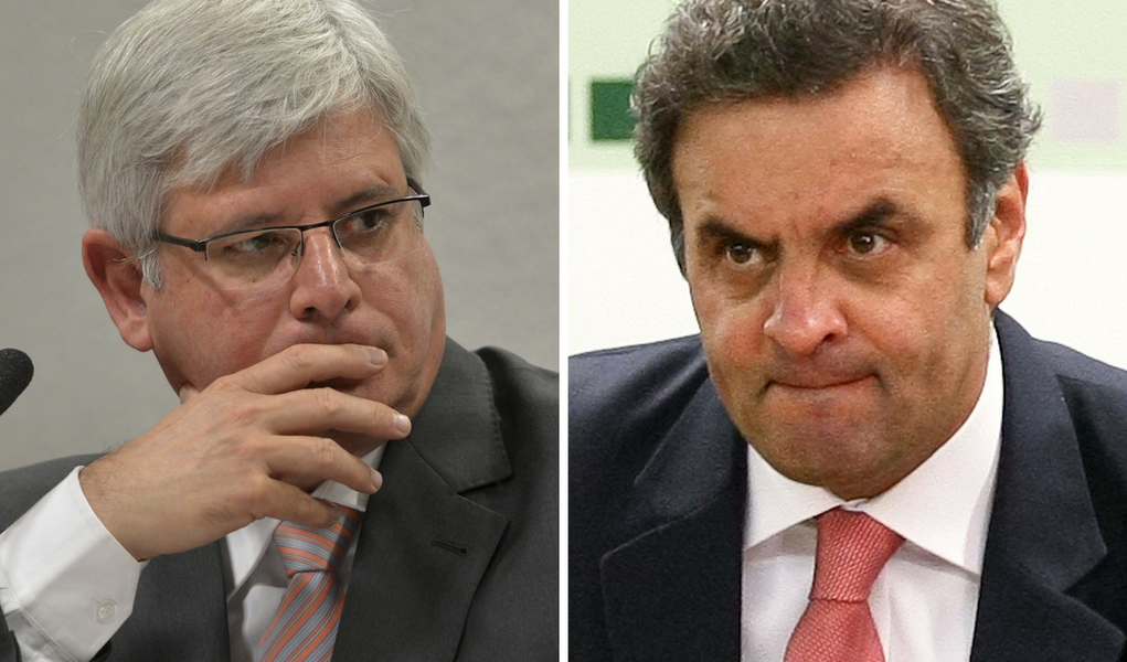 Janot e Aécio (Foto: Giuliana Miranda) Janot e Aécio