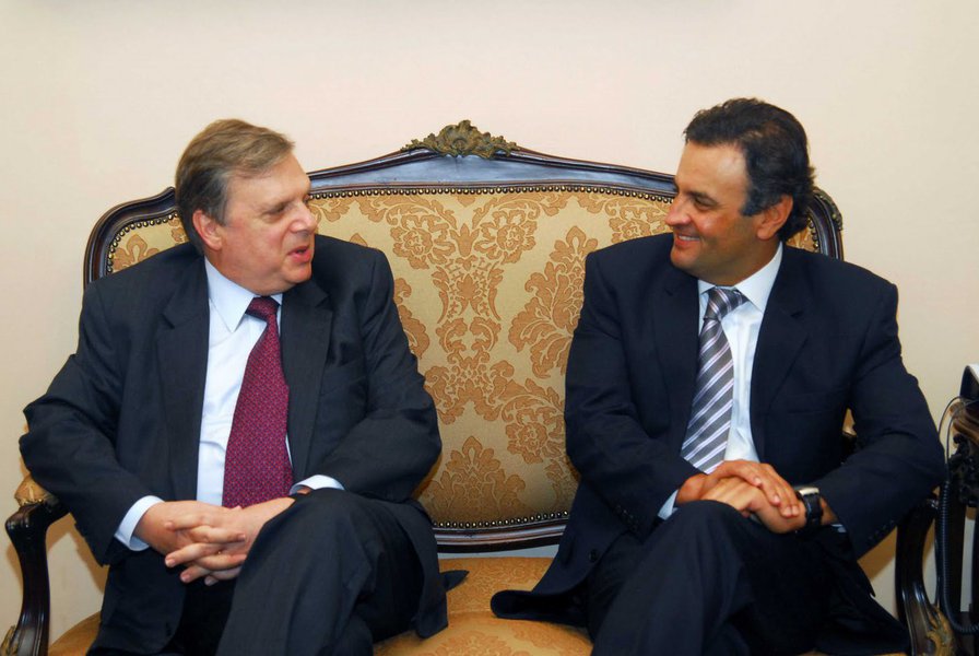 Aecio neves e tasso Jereissati (Foto: Giuliana Miranda) Aecio neves e tasso Jereissati
