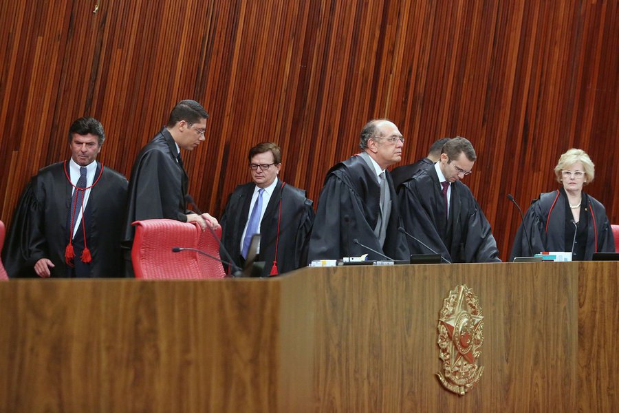 Tribunal Superior Eleitoral, TSE, ministros Gilmar Mendes, Luiz Fux, Herman Benjamin e Rosa Weber (Foto: Paulo Emílio) Tribunal Superior Eleitoral, TSE, ministros Gilmar Mendes, Luiz Fux, Herman Benjamin e Rosa Weber