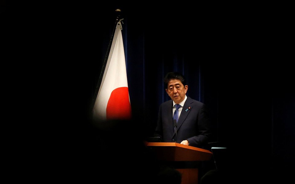 Primeiro-ministro do Japão, Shinzo Abe, durante coletiva de imprensa, em Tóquio 25/09/2017 REUTERS/Toru Hanai (Foto: Paulo Emílio) Primeiro-ministro do Japão, Shinzo Abe, durante coletiva de imprensa, em Tóquio 25/09/2017 REUTERS/Toru Hanai