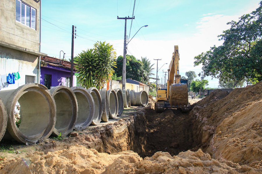 Obra de drenagem - Paulo Bandeira e Vila Olímpica Foto: Pei Fon/ Secom Maceió (Foto: Voney Malta) Obra de drenagem - Paulo Bandeira e Vila Olímpica Foto: Pei Fon/ Secom Maceió
