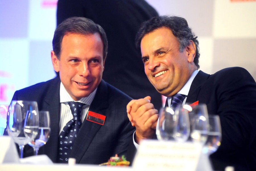 Doria e Aécio (Foto: Ricardo Bruno) Doria e Aécio