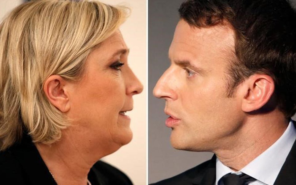 Os candidatos ao segundo turno da eleição presidencial da França Marine Le Pen e Emmanuel Macron. REUTERS/Charles Platiau (Foto: Marilza De Melo Foucher) Os candidatos ao segundo turno da eleição presidencial da França Marine Le Pen e Emmanuel Macron. REUTERS/Charles Platiau