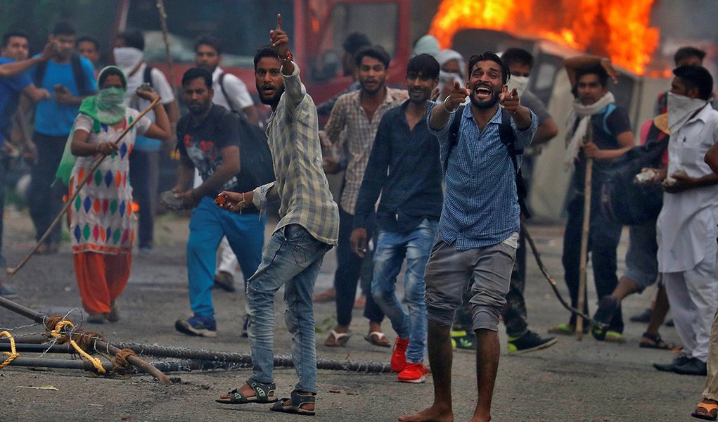 Protesto em Panchkula, na Índia 25/08/2017 REUTERS/Cathal McNaughton (Foto: Charles Nisz) Protesto em Panchkula, na Índia 25/08/2017 REUTERS/Cathal McNaughton