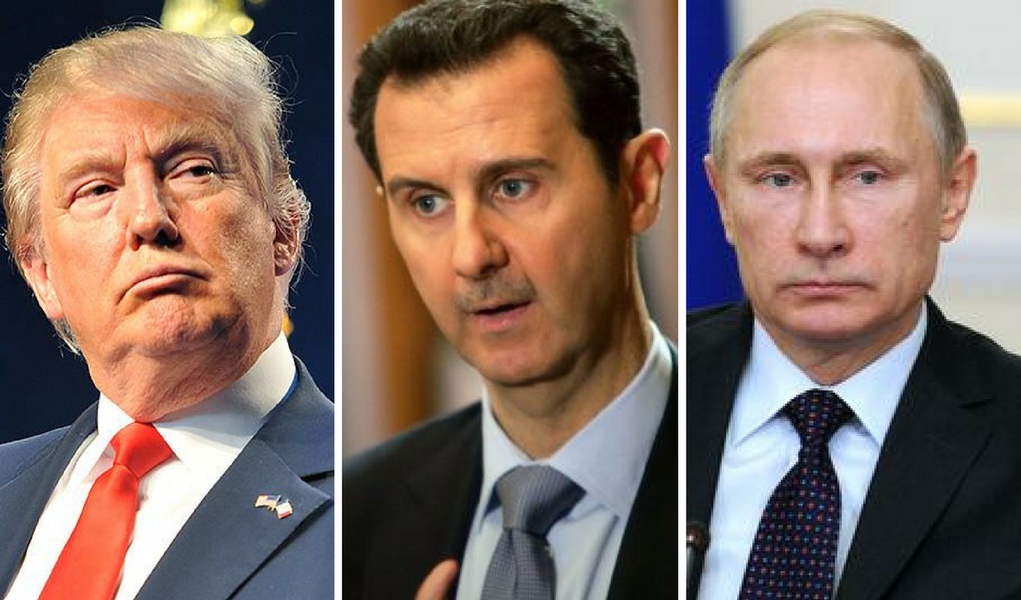 Síria. Trump, Assad e Putin (Foto: Pepe Escobar) Síria. Trump, Assad e Putin