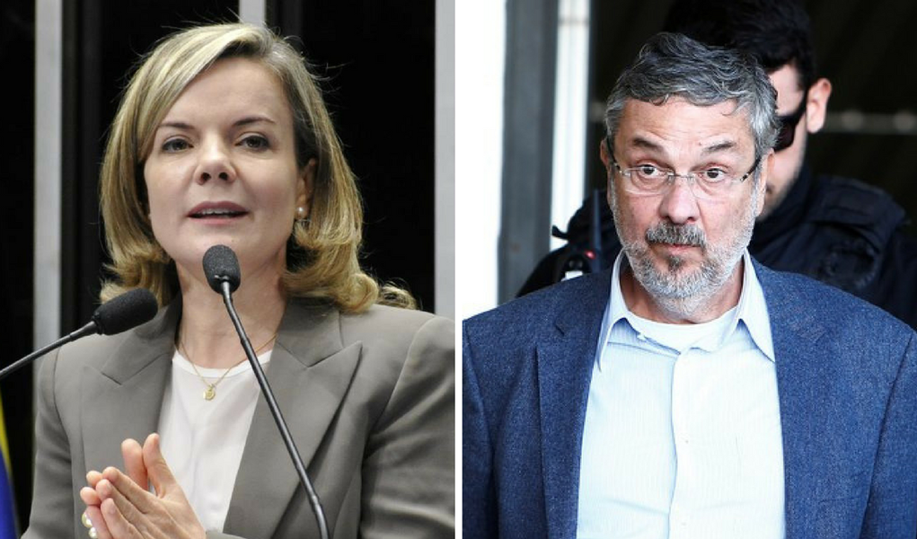 Gleisi Hoffmann e Antonio Palocci (Foto: Giuliana Miranda) Gleisi Hoffmann e Antonio Palocci