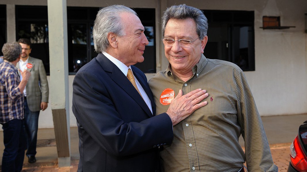 Michel Temer e assessor Tadeu Filippelli (Foto: Paulo Emílio) Michel Temer e assessor Tadeu Filippelli