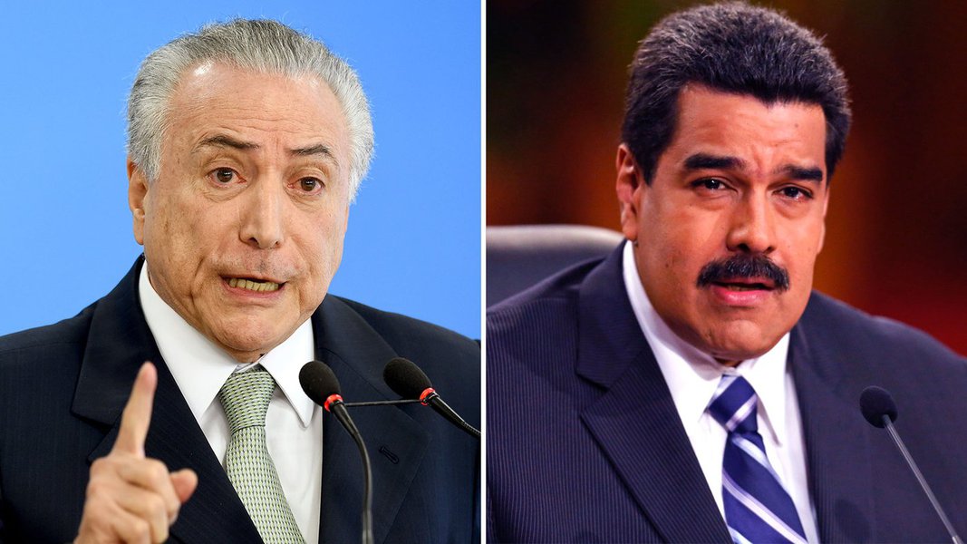 Temer e Maduro (Foto: Giuliana Miranda) Temer e Maduro