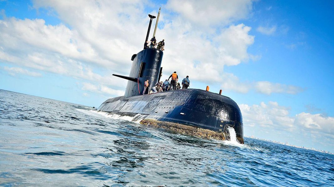 Submarino argentino Ara San Juan, que desapareceu durante manobras (Foto: Paulo Emílio) Submarino argentino Ara San Juan, que desapareceu durante manobras