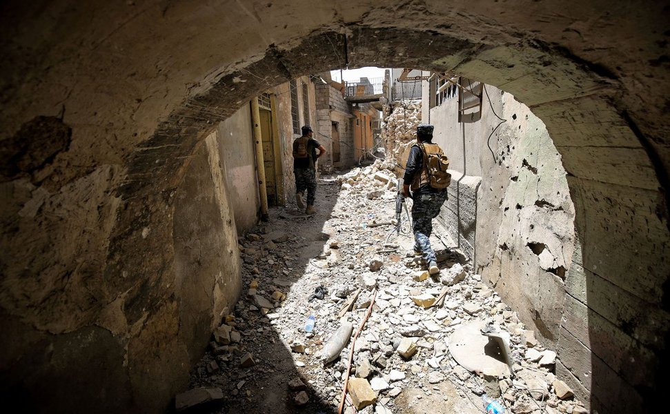 Tropas do Iraque em Mosul, terrorismo, Estado islâmico (Foto: Paulo Emílio) Tropas do Iraque em Mosul, terrorismo, Estado islâmico