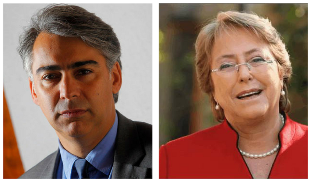 Marco Enríquez-Ominami e Michelle Bachelet (Foto: Giuliana Miranda) Marco Enríquez-Ominami e Michelle Bachelet