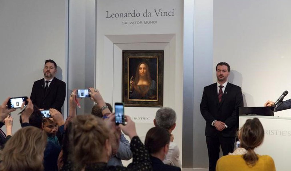 Quadro "Salvator Mundi" de Leonardo da Vinci é exibido na casa de leilões Christie's, em Nova York 10/10/2017 Cortesia da Christie’s/Divulgação via REUTERS (Foto: Paulo Emílio) Quadro "Salvator Mundi" de Leonardo da Vinci é exibido na casa de leilões Christie's, em Nova York 10/10/2017 Cortesia da Christie’s/Divulgação via REUTERS