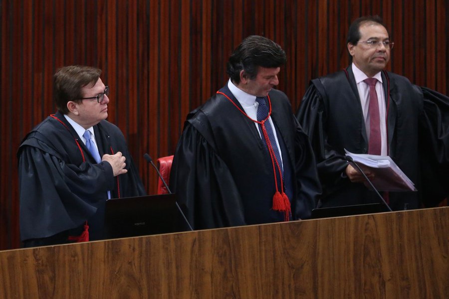 TSE, julgamento chapa Dilma-Temer, Herman Benjamin e Fux (Foto: Giuliana Miranda) TSE, julgamento chapa Dilma-Temer, Herman Benjamin e Fux