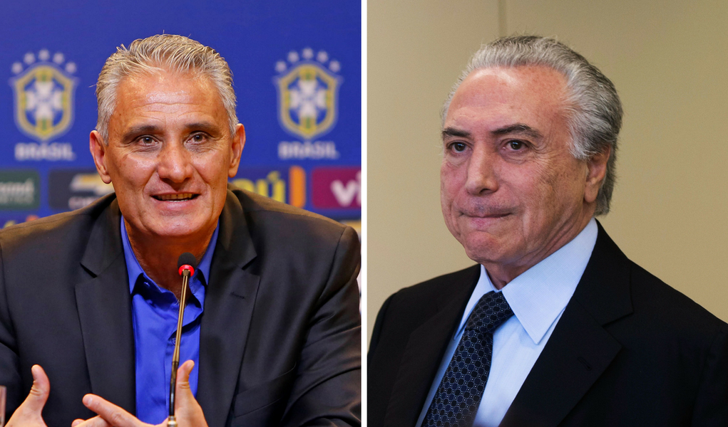 Tite e Temer (Foto: Leonardo Attuch) Tite e Temer