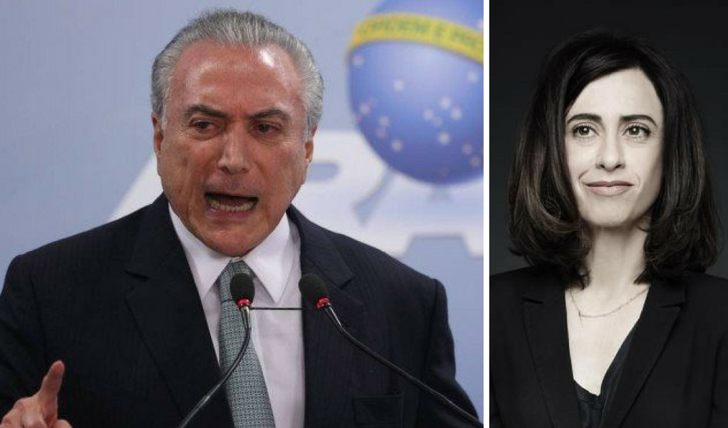 Michel Temer e Fernanda Torres (Foto: Giuliana Miranda) Michel Temer e Fernanda Torres