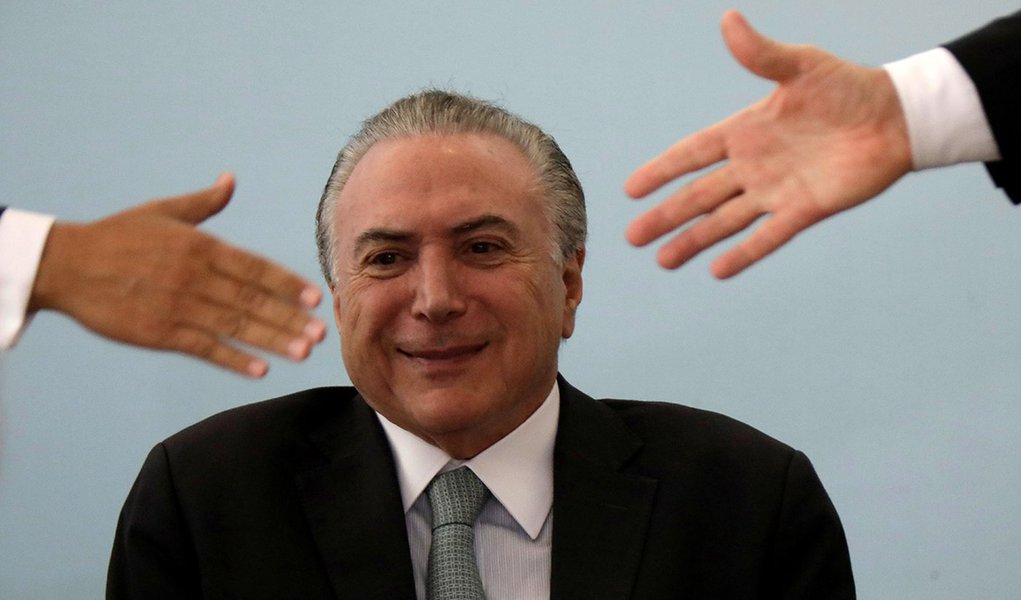 Presidente Michel Temer durante cerimônia no Palácio do Planalto em Brasília 04/10/2017 REUTERS/Ueslei Marcelino (Foto: Aquiles Lins) Presidente Michel Temer durante cerimônia no Palácio do Planalto em Brasília 04/10/2017 REUTERS/Ueslei Marcelino