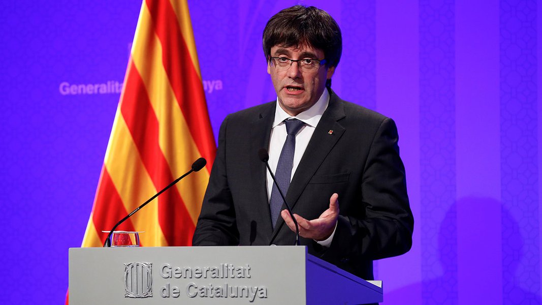 Puigdemont concede entrevista em Barcelona 2/10/2017 REUTERS/Albert Gea (Foto: Charles Nisz) Puigdemont concede entrevista em Barcelona 2/10/2017 REUTERS/Albert Gea