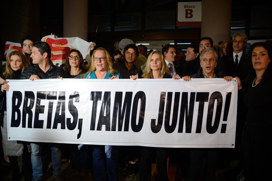 Protesto em defesa do juiz Marcelo Bretas (Foto: Giuliana Miranda) Protesto em defesa do juiz Marcelo Bretas