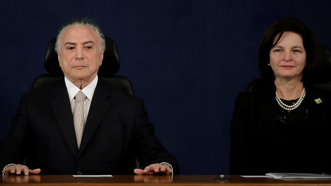 Presidente Michel Temer e nova procuradora-geral da República, Raquel Dodge 18/09/2017 REUTERS/Ueslei Marcelino (Foto: Aquiles Lins) Presidente Michel Temer e nova procuradora-geral da República, Raquel Dodge 18/09/2017 REUTERS/Ueslei Marcelino