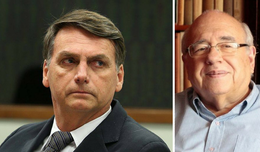 Luis Fernando Veríssimo e Jair Bolsonaro (Foto: Giuliana Miranda) Luis Fernando Veríssimo e Jair Bolsonaro
