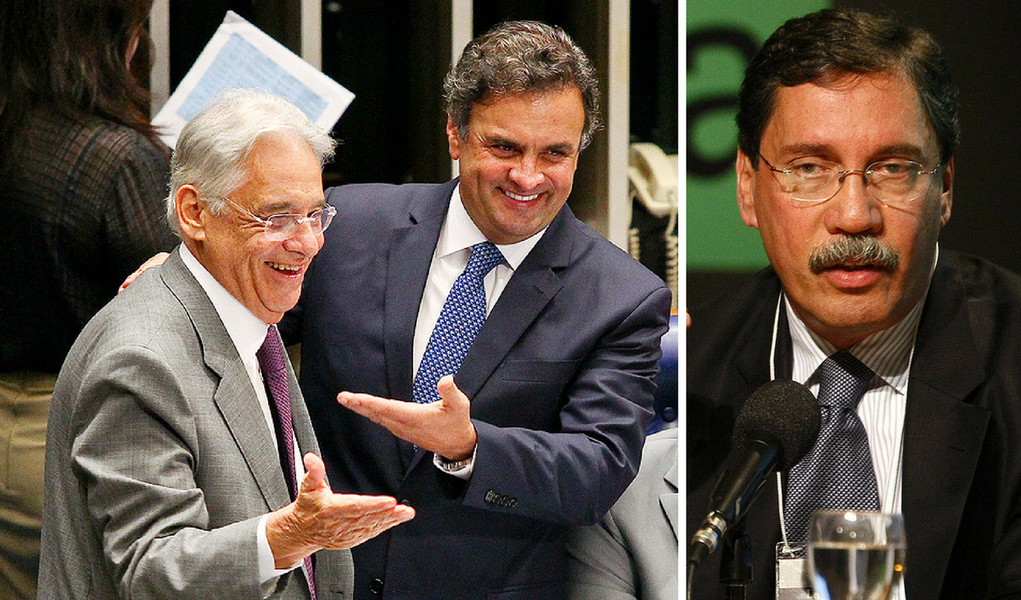 Merval Pereira, FHC e Aécio neves (Foto: Giuliana Miranda) Merval Pereira, FHC e Aécio neves