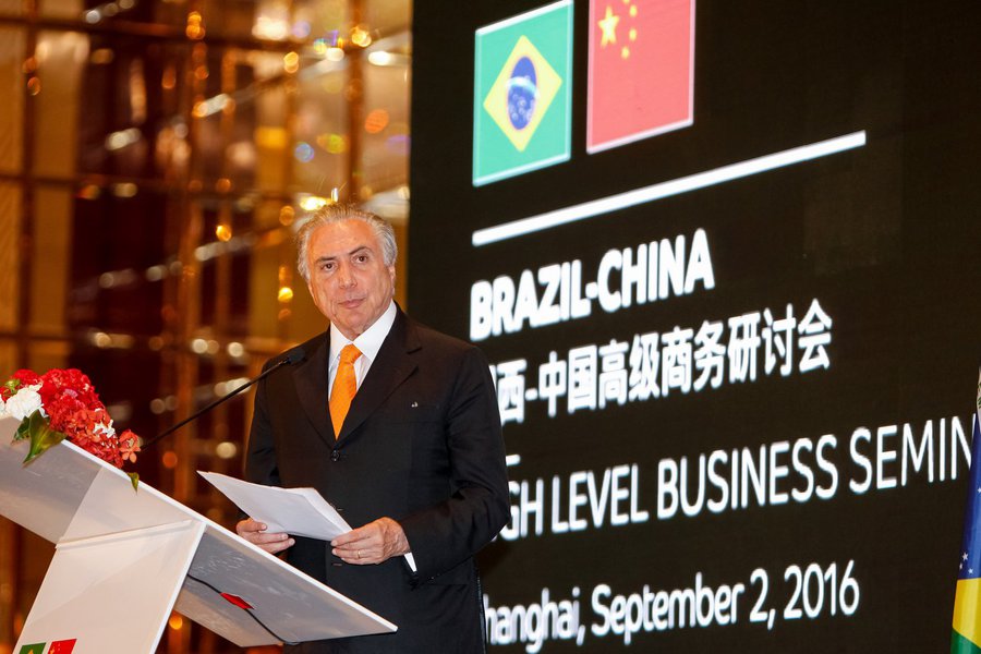 Xangai - China, 02/09/2016. Presidente Michel Temer durante cerimonia de encerramento do Seminário Empresarial de Alto Nível Brasil-China. Foto: Beto Barata/PR (Foto: Davis Sena Filho) Xangai - China, 02/09/2016. Presidente Michel Temer durante cerimonia de encerramento do Seminário Empresarial de Alto Nível Brasil-China. Foto: Beto Barata/PR