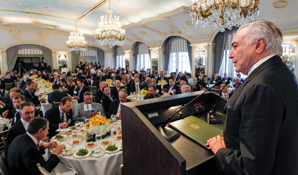 Nova Iorque - EUA, 21/09/2016. Presidente Michel Temer durante almoço ampliado com Empresário e Investidores, promovido pelo Conselho das Américas. Foto: Beto Barata/PR (Foto: Gisele Federicce) Nova Iorque - EUA, 21/09/2016. Presidente Michel Temer durante almoço ampliado com Empresário e Investidores, promovido pelo Conselho das Américas. Foto: Beto Barata/PR