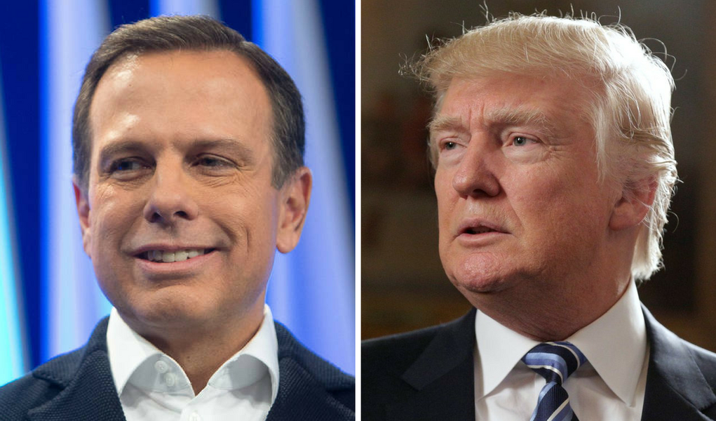 João Doria e Donald Trump (Foto: Giuliana Miranda) João Doria e Donald Trump