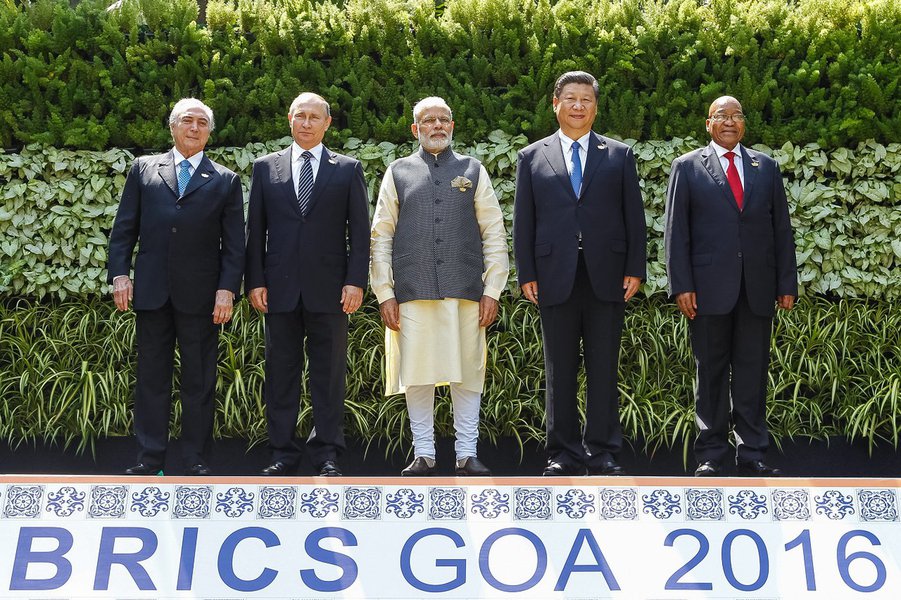 (Goa - Índia, 16/10/2016). Presidente Michel Temer, Presidente Vladimir Putin, Primeiro-Ministro Narendra Modi, Presidente da República Pop (Foto: Realle Palazzo-Martini) (Goa - Índia, 16/10/2016). Presidente Michel Temer, Presidente Vladimir Putin, Primeiro-Ministro Narendra Modi, Presidente da República Pop