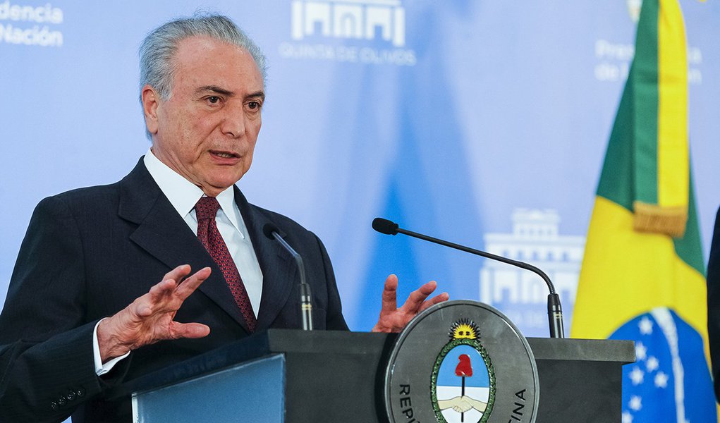 Olivos - Argentina 03/10/2016. Presidente Michel Temer durante declaração à imprensa.Foto: Beto Barata/PR (Foto: Daniel Almeida) Olivos - Argentina 03/10/2016. Presidente Michel Temer durante declaração à imprensa.Foto: Beto Barata/PR