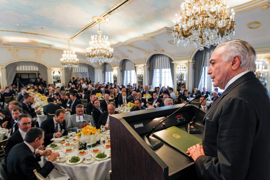 Nova Iorque - EUA, 21/09/2016. Presidente Michel Temer durante almoço ampliado com Empresário e Investidores, promovido pelo Conselho das Américas. Foto: Beto Barata/PR (Foto: João Pedro Stédile) Nova Iorque - EUA, 21/09/2016. Presidente Michel Temer durante almoço ampliado com Empresário e Investidores, promovido pelo Conselho das Américas. Foto: Beto Barata/PR