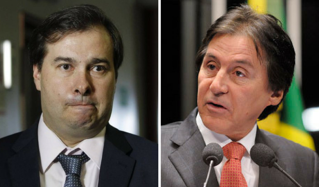 Rodrigo Maia e Eunício Oliveira (Foto: Charles Nisz) Rodrigo Maia e Eunício Oliveira