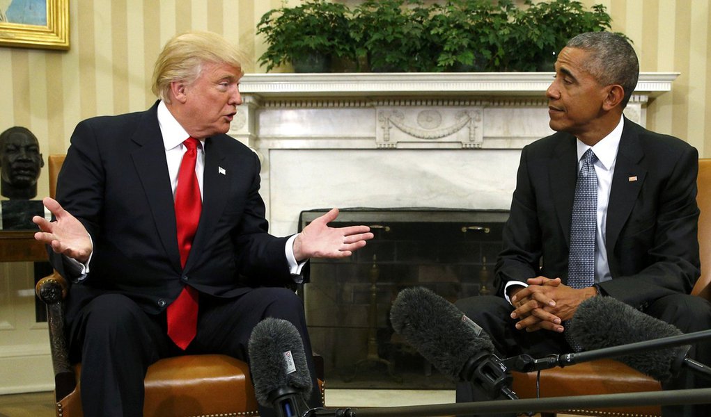U.S. President Barack Obama meets with President-elect Donald Trump to discuss transition plans in the White House Oval Office in Washington, U.S., November 10, 2016. REUTERS/Kevin Lamarque (Foto: Jose Carlos de Assis) U.S. President Barack Obama meets with President-elect Donald Trump to discuss transition plans in the White House Oval Office in Washington, U.S., November 10, 2016. REUTERS/Kevin Lamarque