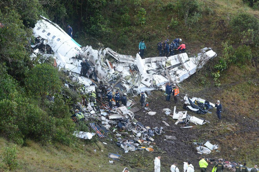 Acidente com avião da Chapecoense (Foto: Paulo Emílio) Acidente com avião da Chapecoense