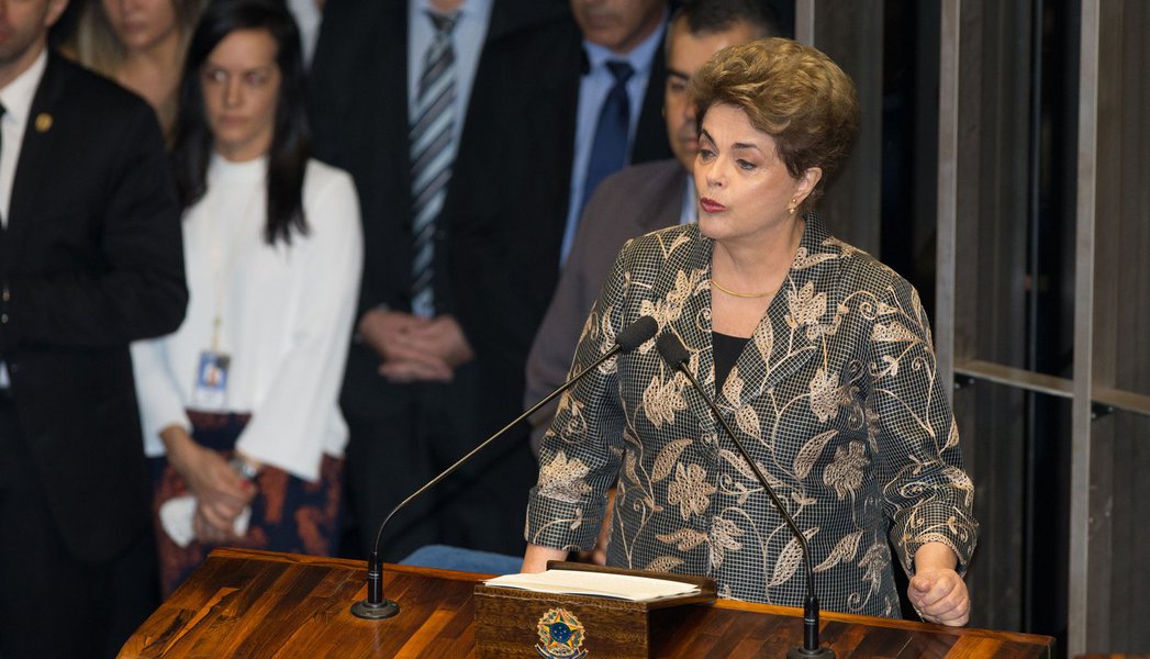 Brasília- DF 29-08-2016 Presidenta Dilma faz sua defesa no plenário do senado. Foto Lula Marques/Agência PT (Foto: Luciana Oliveira) Brasília- DF 29-08-2016 Presidenta Dilma faz sua defesa no plenário do senado. Foto Lula Marques/Agência PT