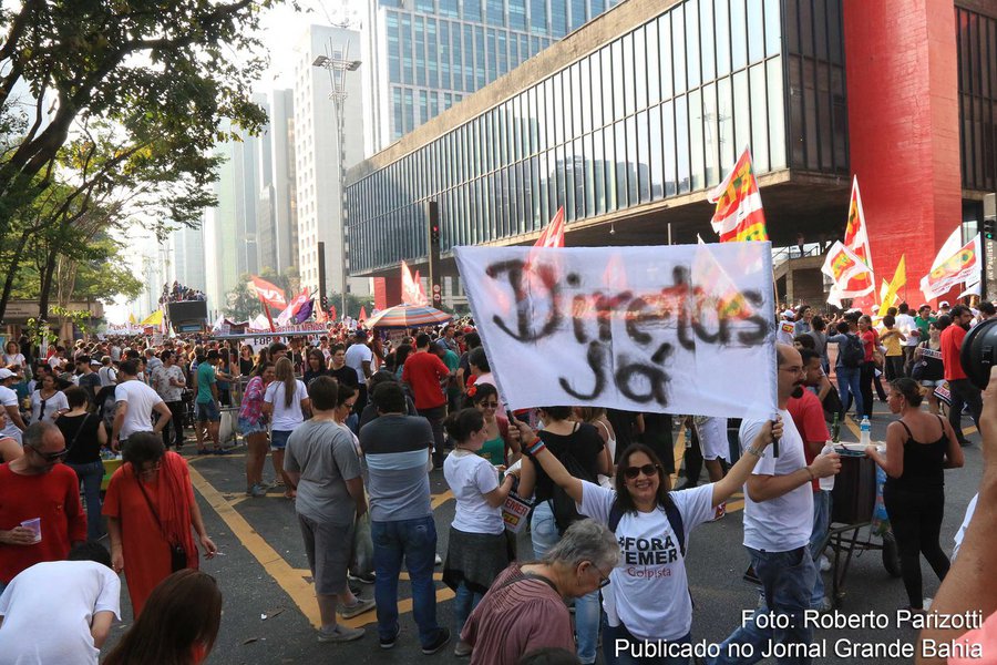 Paulo- SP, Brasil- Manifestação contra o governo de Michel Temer na avenida Paulista, em São Paulo. Foto: Roberto Parizotti/ CUT (Foto: Giuliana Miranda) Paulo- SP, Brasil- Manifestação contra o governo de Michel Temer na avenida Paulista, em São Paulo. Foto: Roberto Parizotti/ CUT