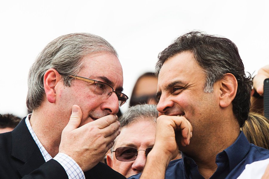 Cunha e Aécio (Foto: Giuliana Miranda) Cunha e Aécio