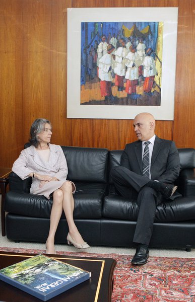 Presidente do STF, Cármen Lúcia, e ministro da Justiça, Alexandre de Moraes, discutem crise prisional no Amazonas (04.01.2017) (Foto: Paulo Emílio) Presidente do STF, Cármen Lúcia, e ministro da Justiça, Alexandre de Moraes, discutem crise prisional no Amazonas (04.01.2017)
