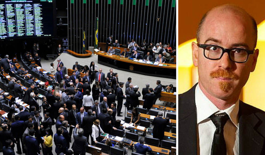 Safatle e câmara dos deputados (Foto: Giuliana Miranda) Safatle e câmara dos deputados