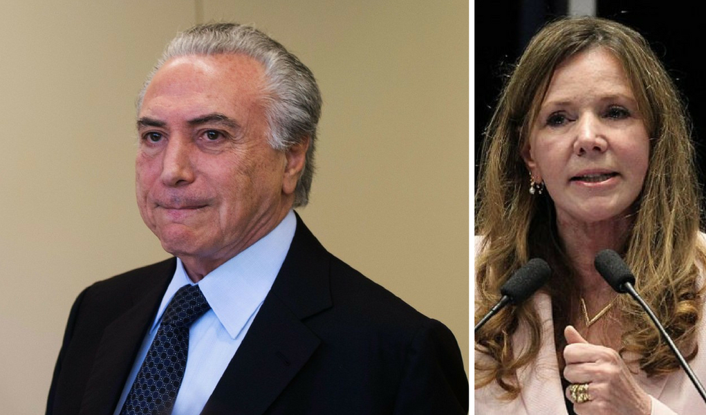 Michel Temer e Vanessa Grazziotin (Foto: Aquiles Lins) Michel Temer e Vanessa Grazziotin
