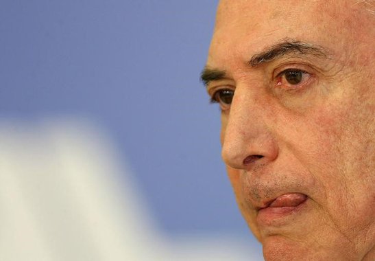 Presidente Michel Temer durante discurso no Palácio do Planalto, em Brasília 13/02/2017 REUTERS/Adriano Machado (Foto: Luis Felipe Miguel) Presidente Michel Temer durante discurso no Palácio do Planalto, em Brasília 13/02/2017 REUTERS/Adriano Machado